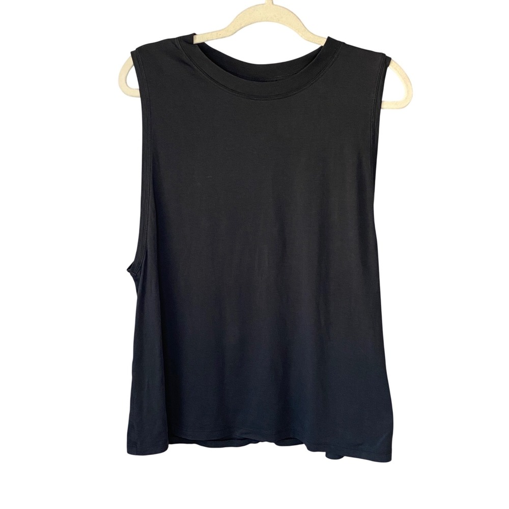 Lululemon All Yours Tank Top Black Relaxed Fit Sleeveless‎ Crew Activewear 10
